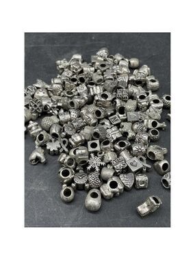 Silver Charms Beads Lot over 100 pieces